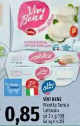 Emi Supermercati Vivi Bene Ricotta Senza Lattosio offerta