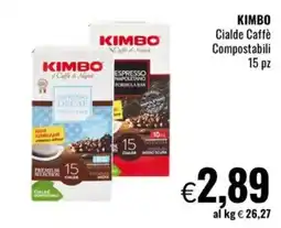 Famila Market Kimbo Cialde Caffè Compostabili offerta