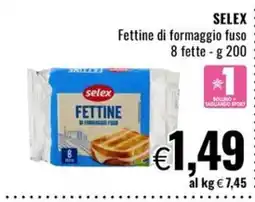 Famila Market Selex Fettine di formaggio fuso offerta