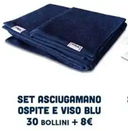 Famila Market Set asciugamano ospite e viso blu offerta