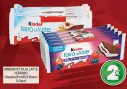 Crai Kinder fetta al latte offerta