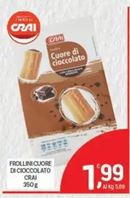 Crai Frollini cuore di cioccolato Crai offerta