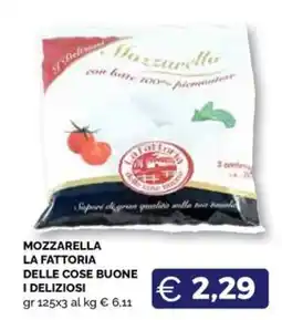 Maxisconto Mozzarella La Fattoria delle cose buone offerta