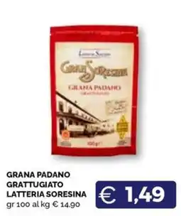 Maxisconto Grana Padano grattugiato Latteria Soresina offerta