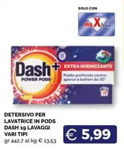 Maxisconto Dash+ detergente per lavatrice in pods offerta