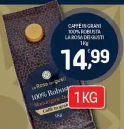 Crai La Rosa dei gusti Caffè in grani 100% Robusta offerta