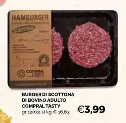 Maxisconto Burger di Scottona di bovino adulto Compral Tasty offerta