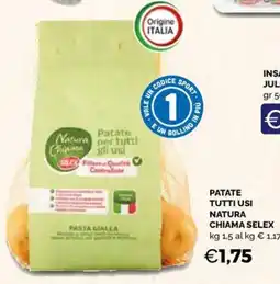 Maxisconto Patate tutti usi Natura Chiama Selex offerta