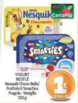 Crai Yogurt Nestlé Nesquik Choco Balls/ Fruttolo E Smarties Fragola - Vaniglia offerta