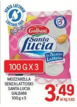 Crai Mozzarella senza lattosio Santa Lucia Galbani offerta