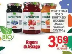 Crai Confettura fior di frutta bio Rigoni di Asiago offerta