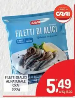 Crai Filetti di alici al naturale Crai offerta