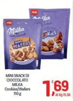 Crai Mini snack di cioccolato Milka Cookies/Wafers offerta