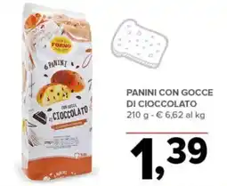 Todis Panini con gocce di cioccolato offerta