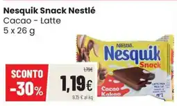 Coop Master Alleanza 3.0 Nesquik Snack Nestlé Cacao - Latte offerta