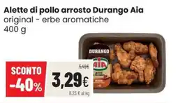 Coop Master Alleanza 3.0 Alette di pollo arrosto Durango Aia offerta