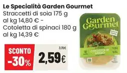Coop Master Alleanza 3.0 Cotoletta di spinaci Garden Gourmet offerta
