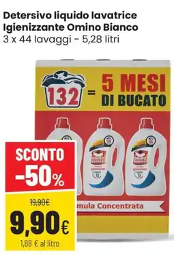 Coop Master Alleanza 3.0 Detersivo liquido lavatrice Igienizzante Omino Bianco offerta