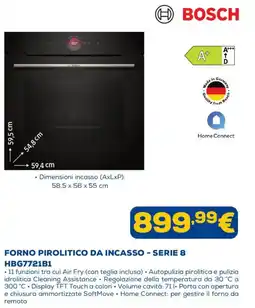 Euronics Forno pirolitico da incasso - Serie 8 Bosch offerta