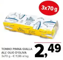 Todis Re Tonno Tonno pinna gialla all'olio d'oliva offerta