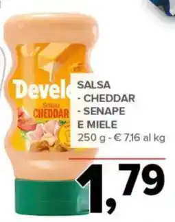 Todis Devele Salsa Cheddar Senape e Miele offerta