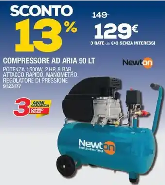 Compressore ad aria 50 lt Newton