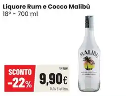 Coop Master Alleanza 3.0 Liquore Rum e Cocco Malibu offerta