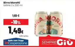 Coop Master Alleanza 3.0 Birra Moretti offerta
