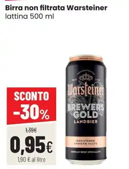 Coop Master Alleanza 3.0 Birra non filtrata Warsteiner offerta