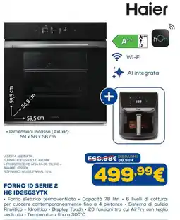 Euronics Forno ID Serie 2 H6 ID25G3YTX offerta