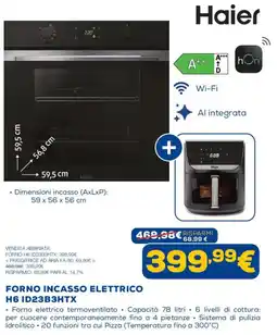 Euronics Forno incasso elettrico Haier offerta