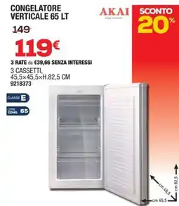 Bricofer Congelatore verticale Akai offerta