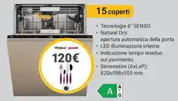 Euronics Lavastoviglie Whirlpool guzzini offerta