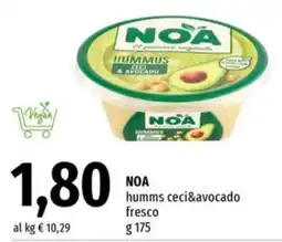 Famila Superstore NOA hummus ceci&avocado offerta