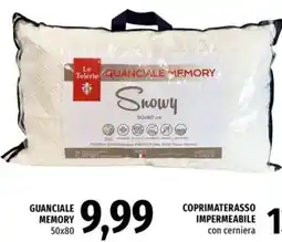 Famila Superstore Le Telerie Guanciale Memory Snowy offerta