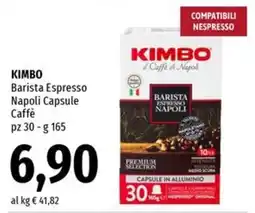 Famila Superstore Kimbo Barista Espresso Napoli Capsule Caffè offerta