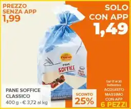 Todis Pane soffice classico offerta