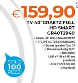 Todis TV 40" Graetz Full HD Smart offerta