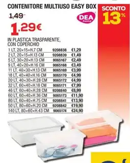 Bricofer Contenitore multiuso Easy Box DEA home offerta