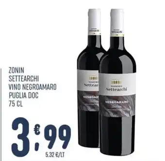 Zonin Settearchi Vino Negroamaro