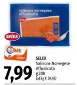 Emi Market SELEX Salmone Norvegese Affumicato offerta