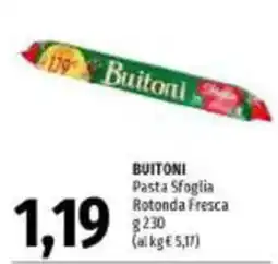 Emi Market Buitoni Pasta Sfoglia Rotonda Fresca offerta