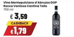 Coop Master Alleanza 3.0 Vino Montepulciano d'Abruzzo DOP Rocca Ventosa offerta