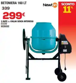 Bricofer Betoniera 160 lt Newton offerta