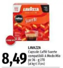 Emi Market Lavazza Capsule Caffè Suerte offerta