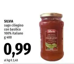 Famila Superstore Silvia sugo ciliegino con basilico offerta