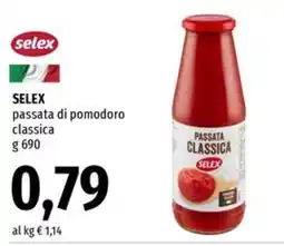 Famila Superstore Selex passata di pomodoro classica offerta