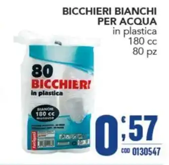 Gruppo di Palo Bicchieri bianchi in plastica offerta