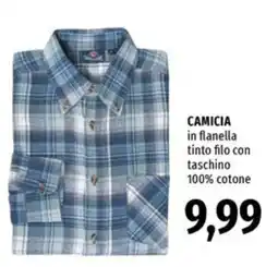 Famila Superstore Camicia in flanella tinto filo con taschino offerta