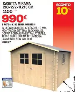 Bricofer Casetta Mirama offerta